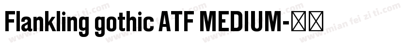 Flankling gothic ATF MEDIUM字体转换